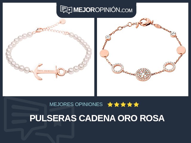 Pulseras Cadena Oro rosa