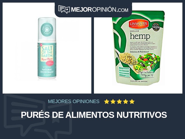 Purés de alimentos nutritivos