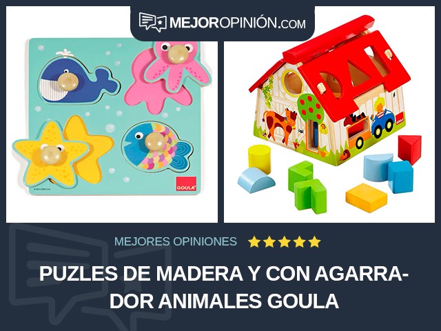 Puzles de madera y con agarrador Animales Goula