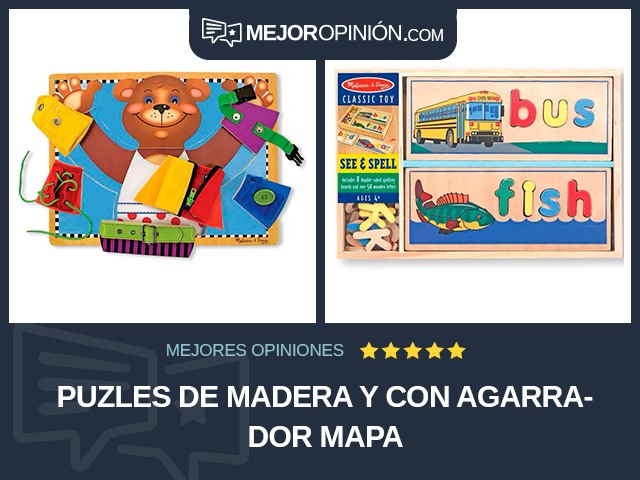 Puzles de madera y con agarrador Mapa