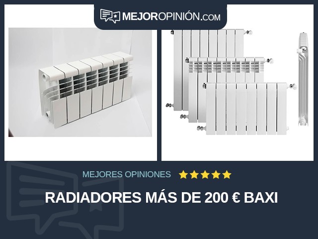 Radiadores Más de 200 € Baxi