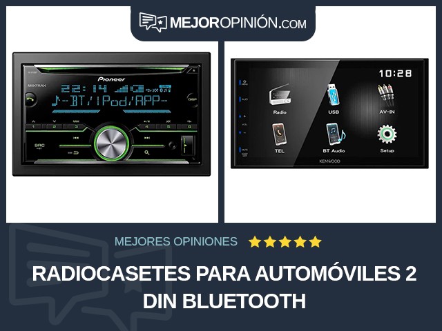 Radiocasetes para automóviles 2 DIN Bluetooth