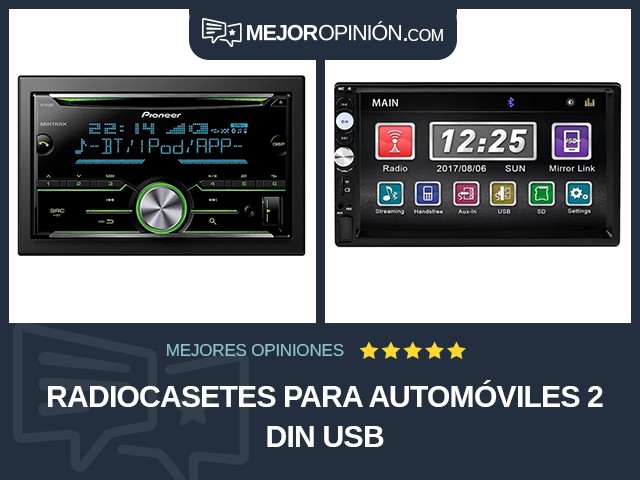 Radiocasetes para automóviles 2 DIN USB