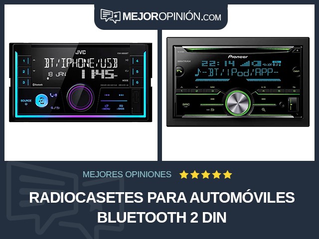 Radiocasetes para automóviles Bluetooth 2 DIN