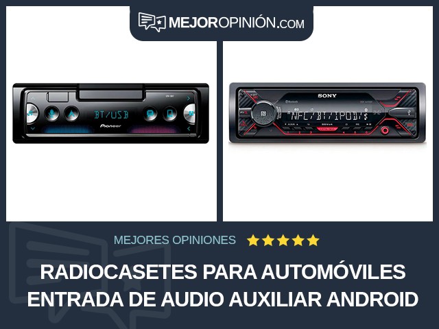 Radiocasetes para automóviles Entrada de audio auxiliar Android
