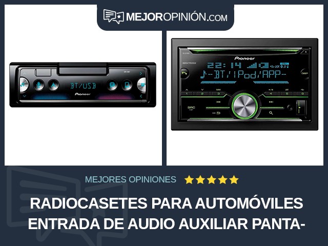 Radiocasetes para automóviles Entrada de audio auxiliar Pantalla táctil