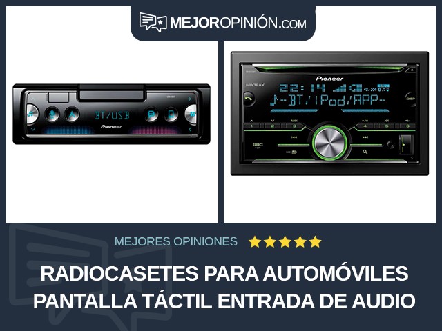 Radiocasetes para automóviles Pantalla táctil Entrada de audio auxiliar