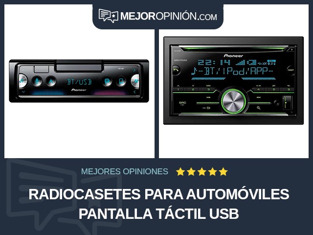 Radiocasetes para automóviles Pantalla táctil USB