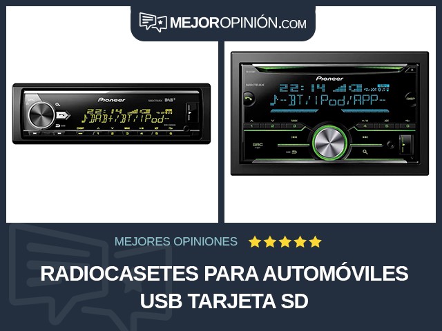 Radiocasetes para automóviles USB Tarjeta SD