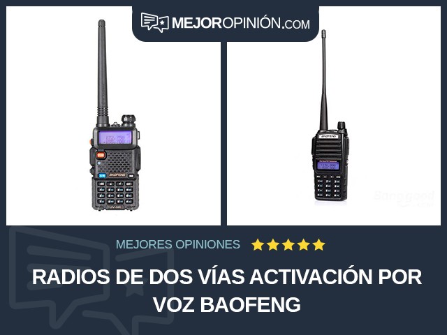Radios de dos vías Activación por voz Baofeng