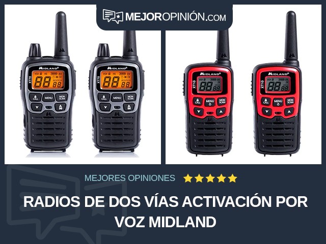 Radios de dos vías Activación por voz Midland