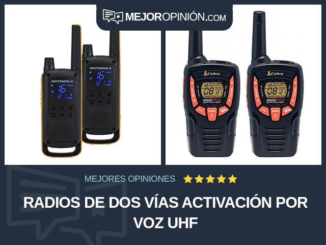 Radios de dos vías Activación por voz UHF