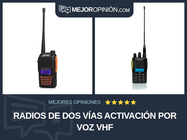 Radios de dos vías Activación por voz VHF