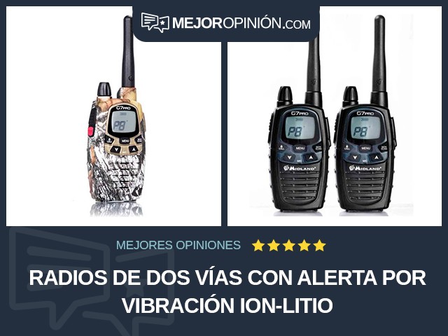 Radios de dos vías Con alerta por vibración Ion-litio