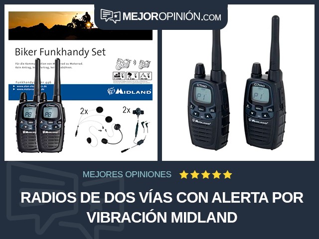 Radios de dos vías Con alerta por vibración Midland