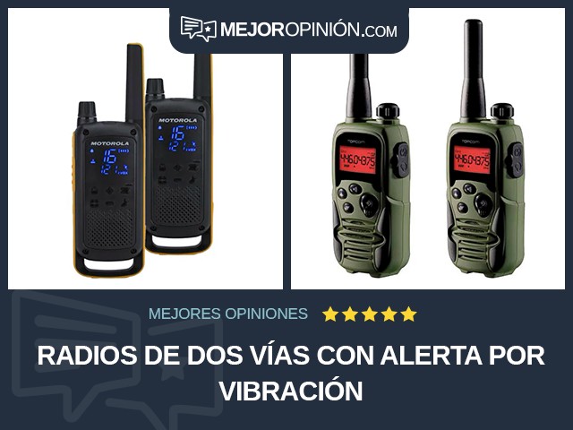 Radios de dos vías Con alerta por vibración