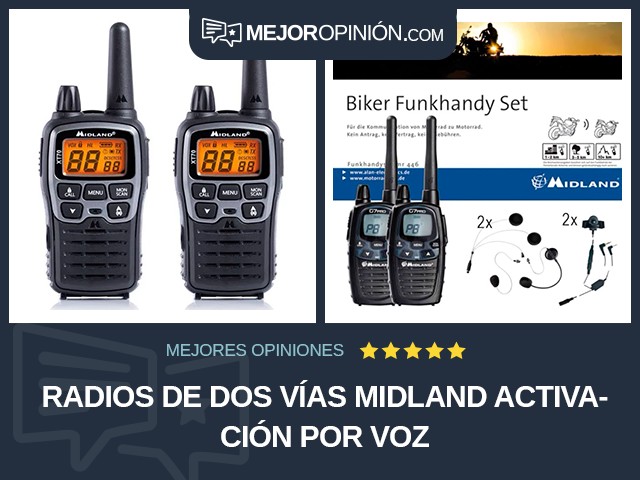 Radios de dos vías Midland Activación por voz