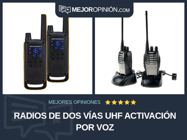 Radios de dos vías UHF Activación por voz