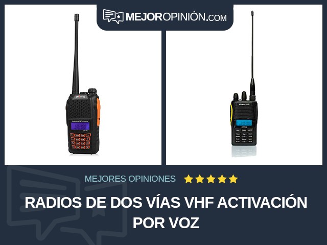 Radios de dos vías VHF Activación por voz