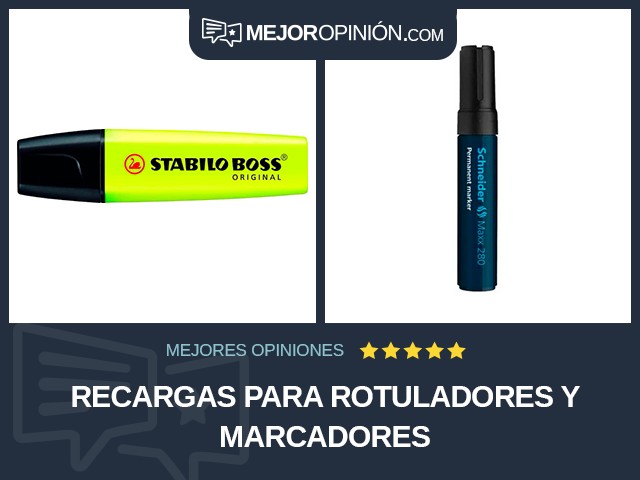 Recargas para rotuladores y marcadores