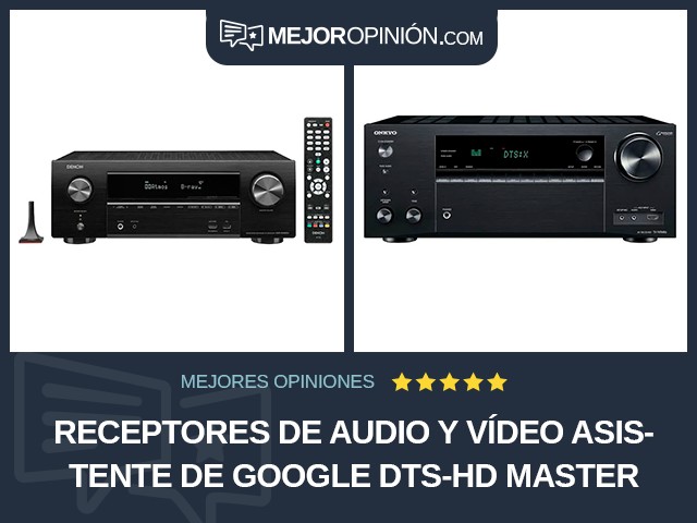 Receptores de audio y vídeo Asistente de Google DTS-HD Master Audio