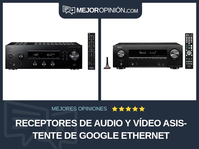 Receptores de audio y vídeo Asistente de Google Ethernet