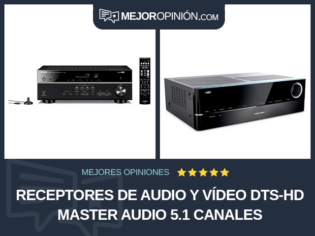 Receptores de audio y vídeo DTS-HD Master Audio 5.1 canales