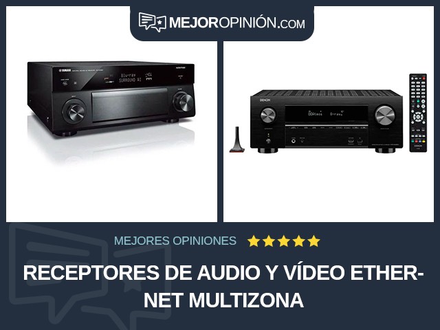 Receptores de audio y vídeo Ethernet Multizona