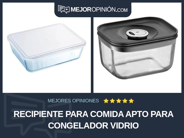 Recipiente para comida Apto para congelador Vidrio