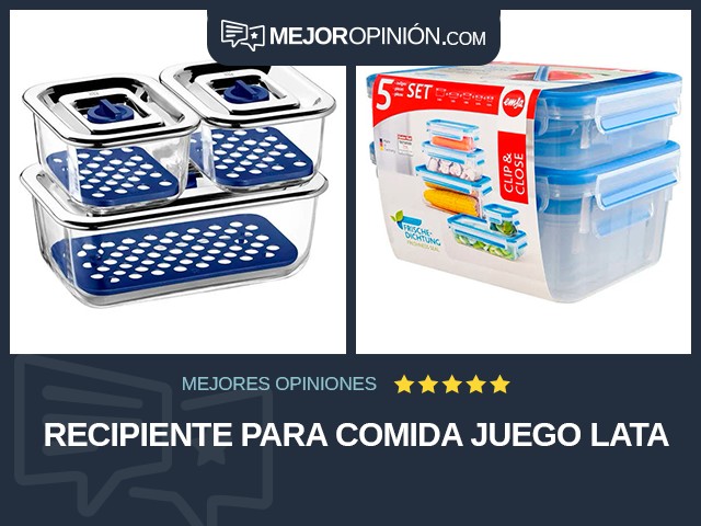 Recipiente para comida Juego Lata