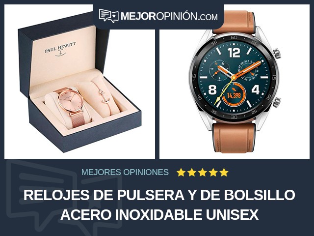 Relojes de pulsera y de bolsillo Acero inoxidable Unisex