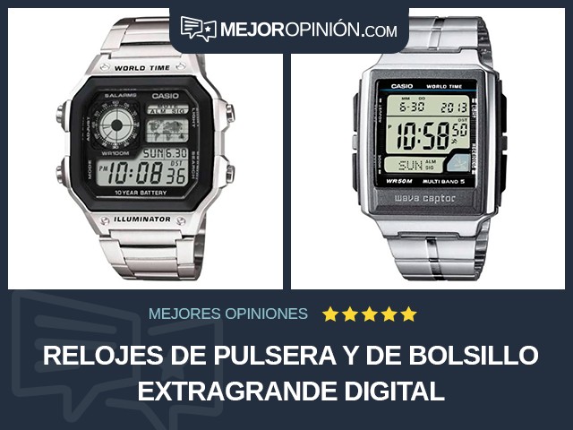 Relojes de pulsera y de bolsillo Extragrande Digital