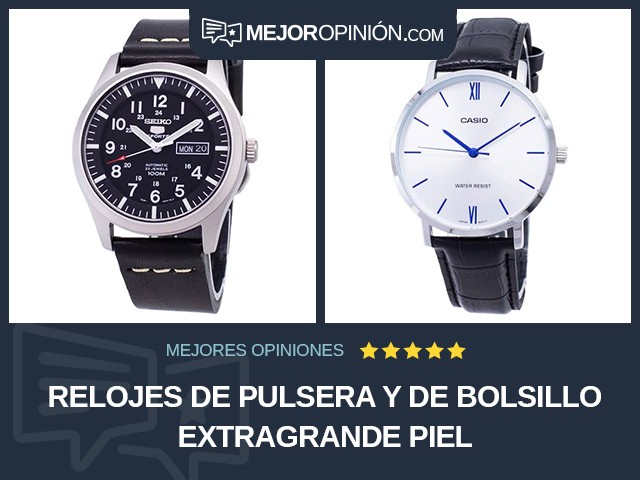 Relojes de pulsera y de bolsillo Extragrande Piel