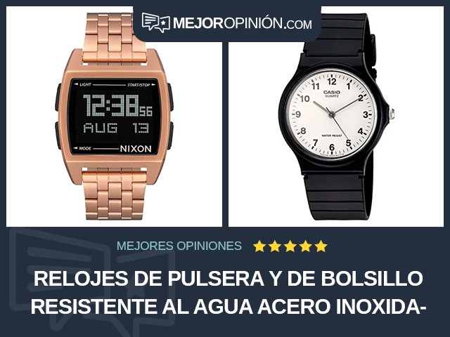 Relojes de pulsera y de bolsillo Resistente al agua Acero inoxidable