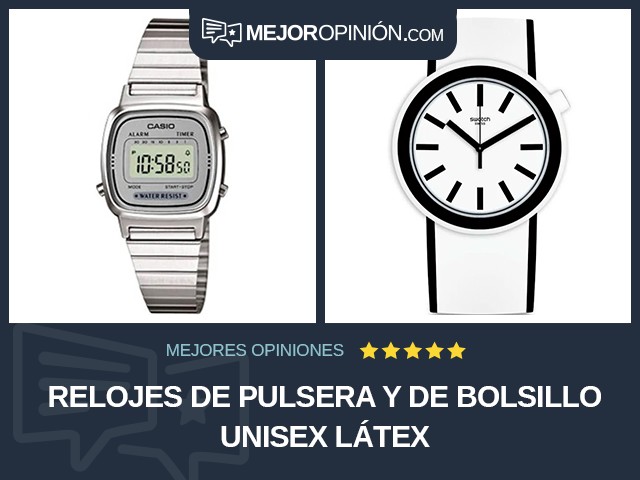 Relojes de pulsera y de bolsillo Unisex Látex