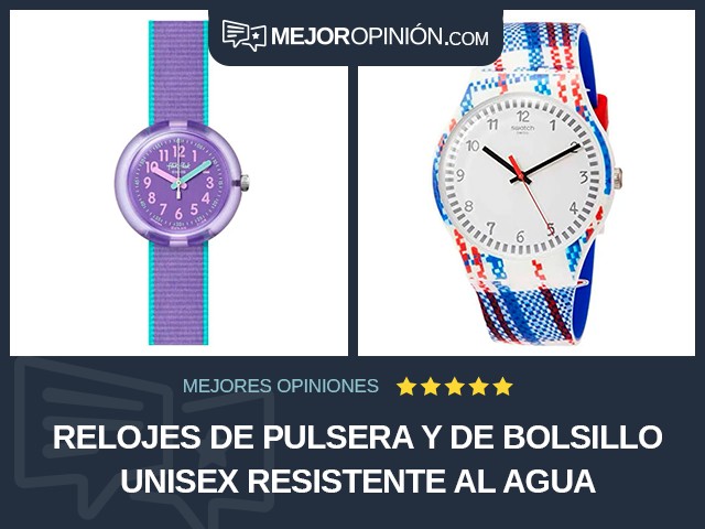 Relojes de pulsera y de bolsillo Unisex Resistente al agua
