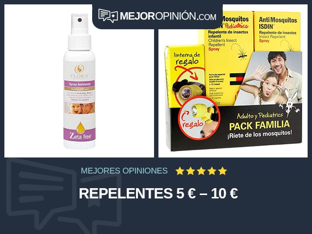 Repelentes 5 € – 10 €