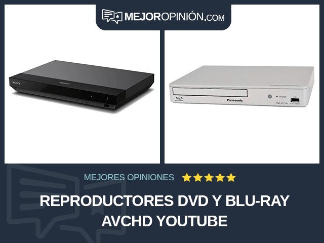 Reproductores DVD y Blu-ray AVCHD YouTube