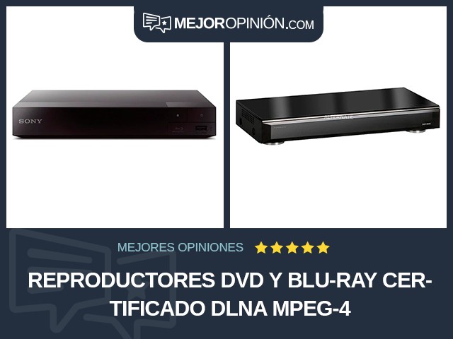 Reproductores DVD y Blu-ray Certificado DLNA MPEG-4