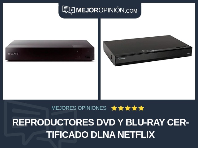 Reproductores DVD y Blu-ray Certificado DLNA Netflix