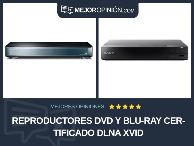 Reproductores DVD y Blu-ray Certificado DLNA Xvid