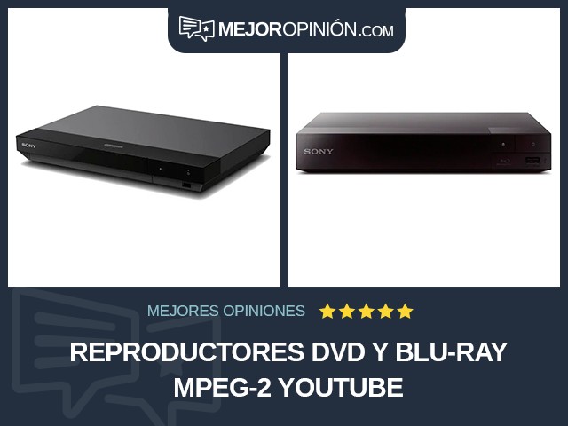 Reproductores DVD y Blu-ray MPEG-2 YouTube