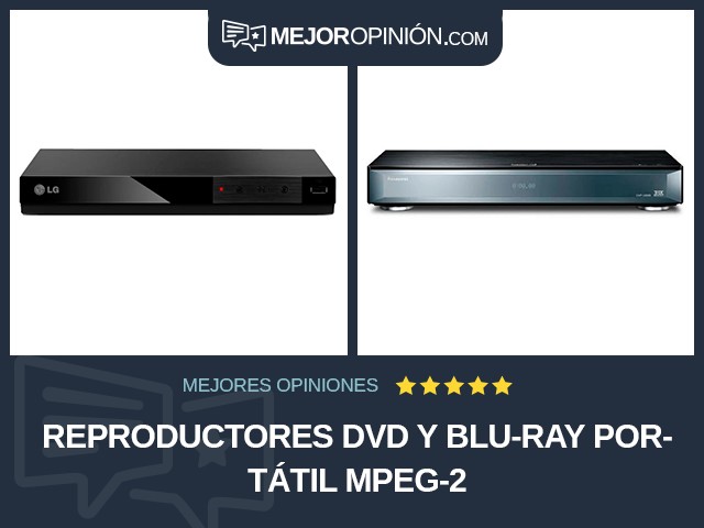 Reproductores DVD y Blu-ray Portátil MPEG-2