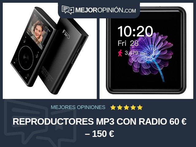 Reproductores MP3 Con radio 60 € – 150 €