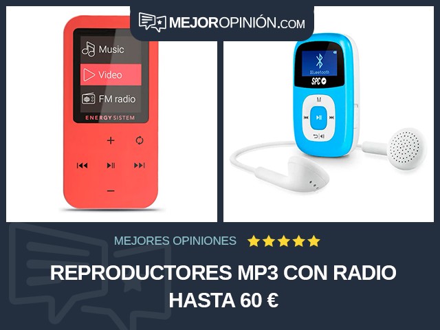 Reproductores MP3 Con radio Hasta 60 €