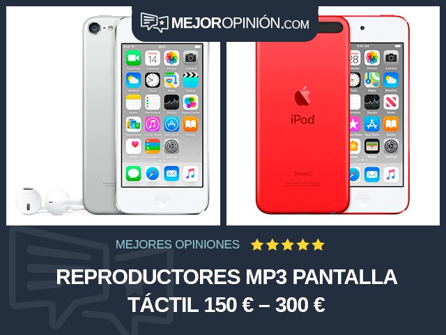 Reproductores MP3 Pantalla táctil 150 € – 300 €