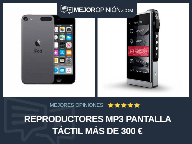 Reproductores MP3 Pantalla táctil Más de 300 €