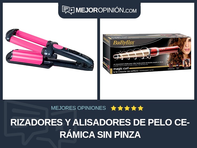 Rizadores y alisadores de pelo Cerámica Sin pinza