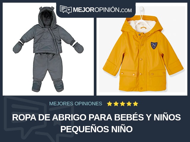 Ropa de abrigo para bebés y niños pequeños Niño