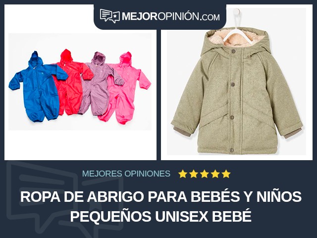 Ropa de abrigo para bebés y niños pequeños Unisex Bebé
